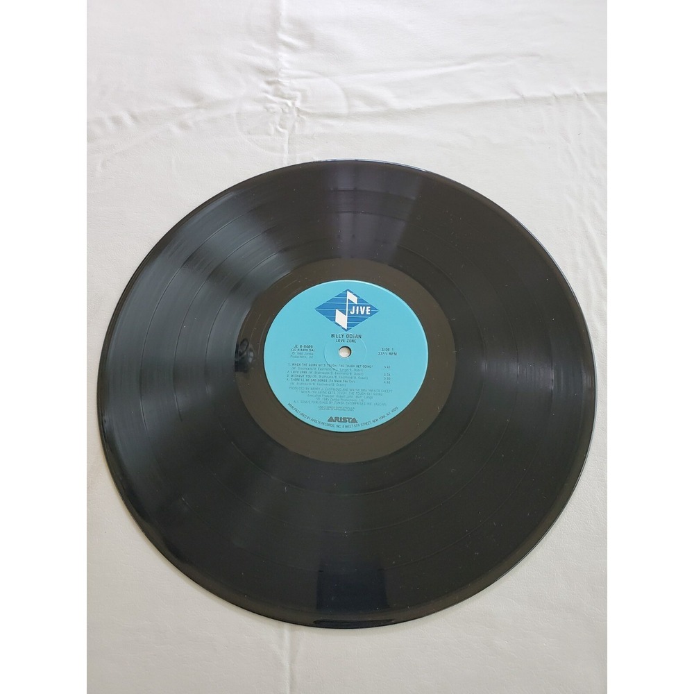 Billy Ocean Love Zone (Vinyl, Jive Records USA)‎ VG+ Tested - Picture 4 of 7